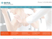 Tablet Screenshot of gotophysio.com